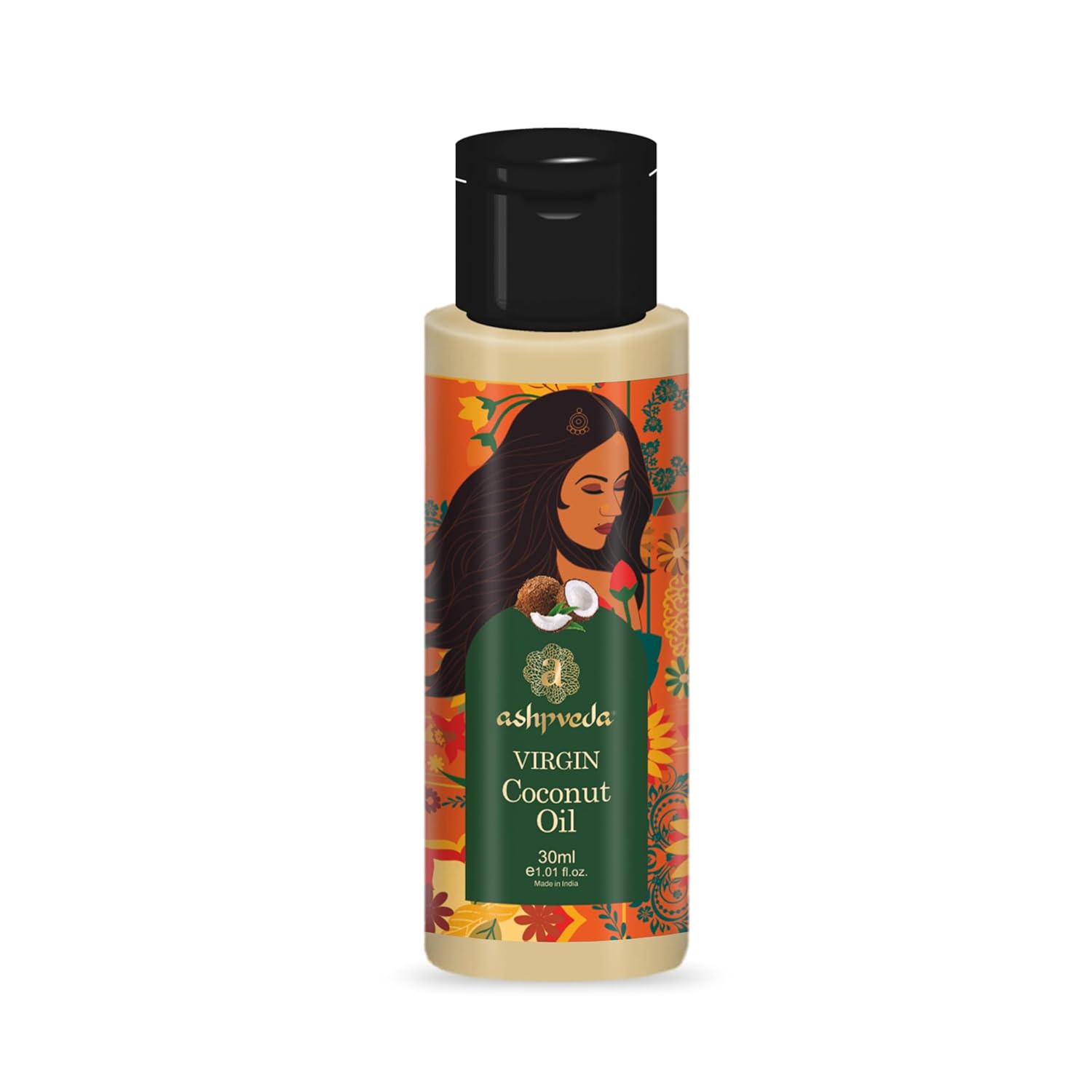 Ashpveda Organic Cold Pressed Virgin Coconut Oil (30 ml)