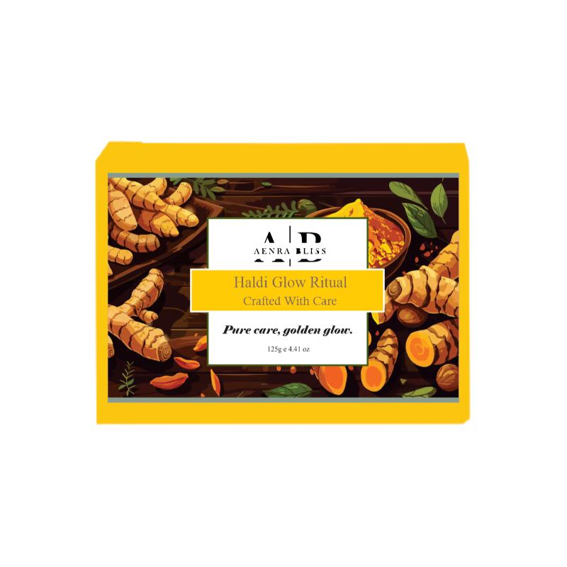 Aenra Bliss Haldi Glow Ritual Bar 125 g
