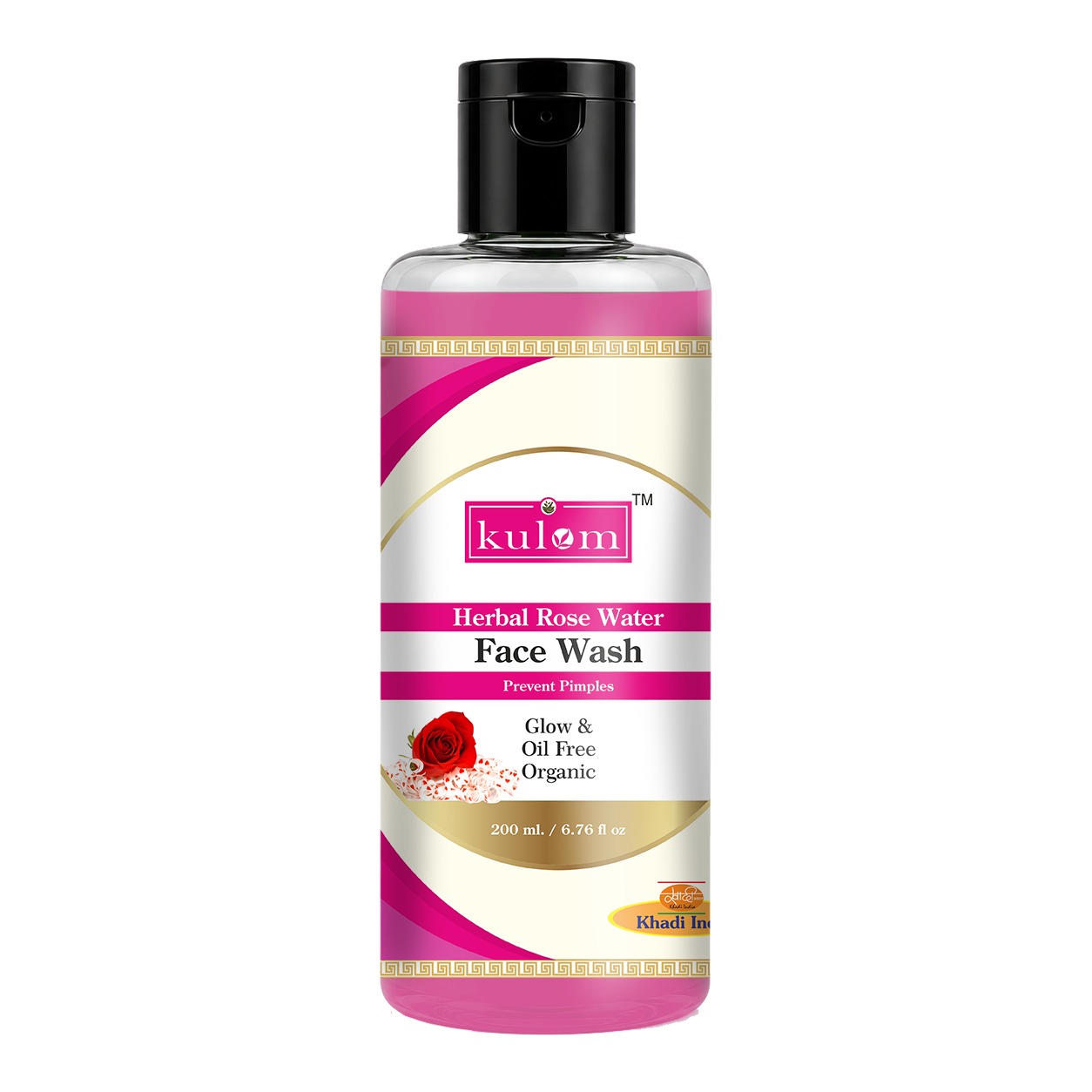 Kulom Khadi Herbal Rose Water Face Wash - 200ml