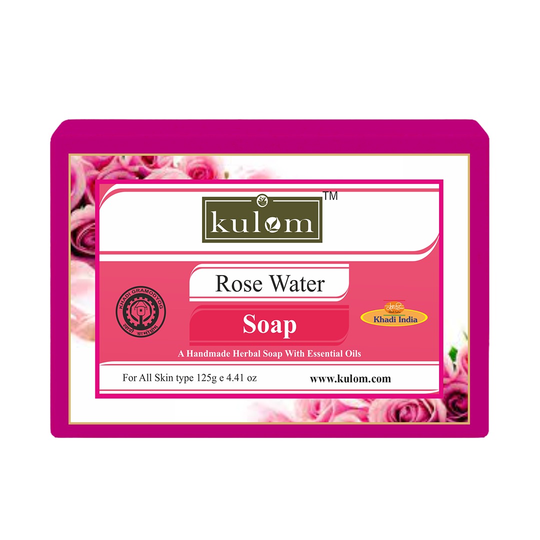 Kulom Khadi Herbal Rose Water Soap - 125g